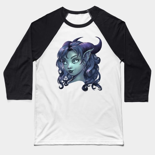 Tiefling girl Baseball T-Shirt by Anilia